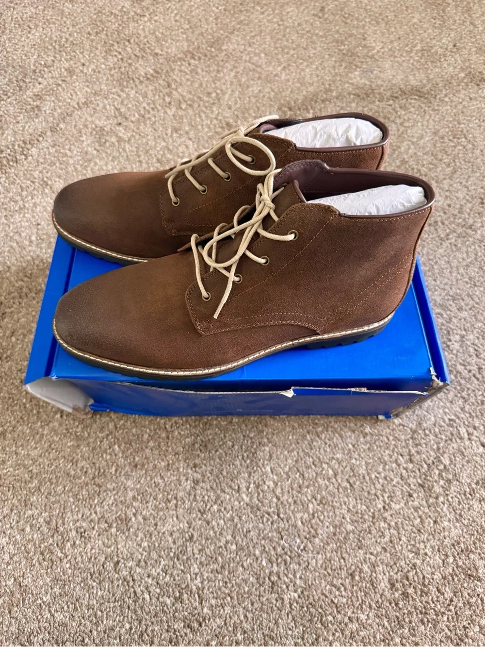 Men's Vince Camuto Brown Chukka Boots - Premium Casual Lace-Up